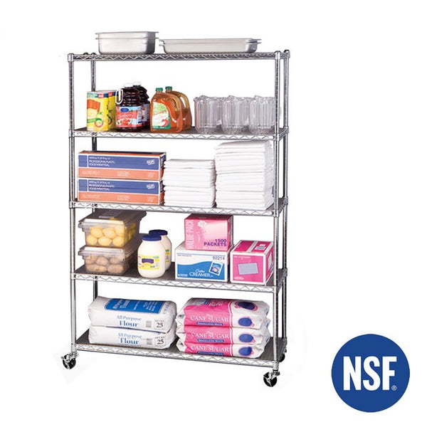 Seville Classics UltraDurable® 5-Tier NSF-Certified Steel Shelving Shelving