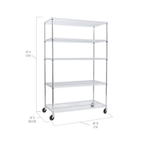 Seville Classics UltraDurable® 5-Tier NSF-Certified Steel Shelving Shelving