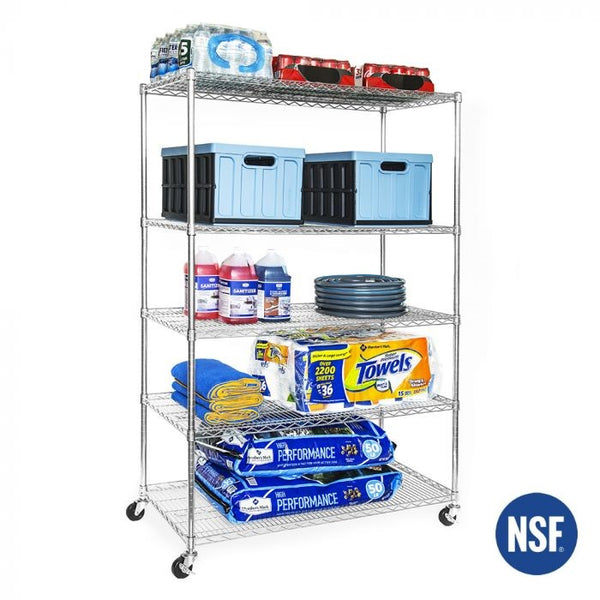 Seville Classics UltraDurable® 5-Tier NSF-Certified Steel Shelving Shelving