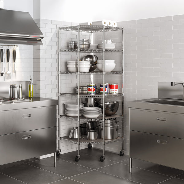 Seville Classics UltraDurable® 6-Tier NSF-Certified Steel Shelving With Shelf Liners Shelving