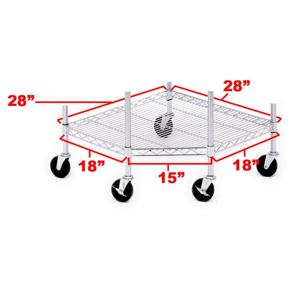 Seville Classics UltraDurable® NSF Corner Steel Wire Shelf Shelving Parts