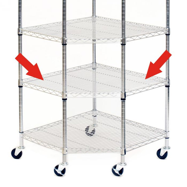 seville classics UltraDurable® NSF Corner Steel Wire Shelf Shelving Parts