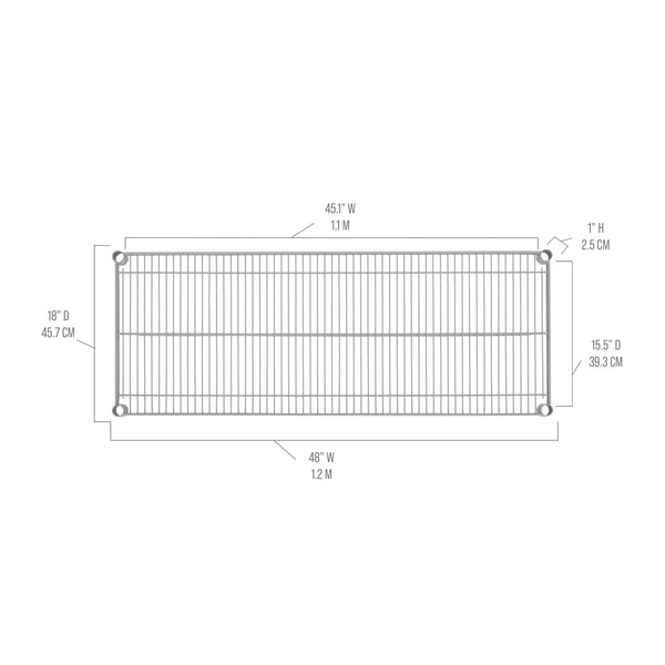 Seville Classics UltraDurable® NSF Steel Wire Shelf Shelving Parts