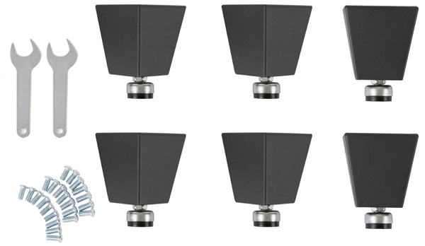 Seville Classics UltraHD® 6" H Steel Leveling Feet With Rubber Base UltraHD Parts