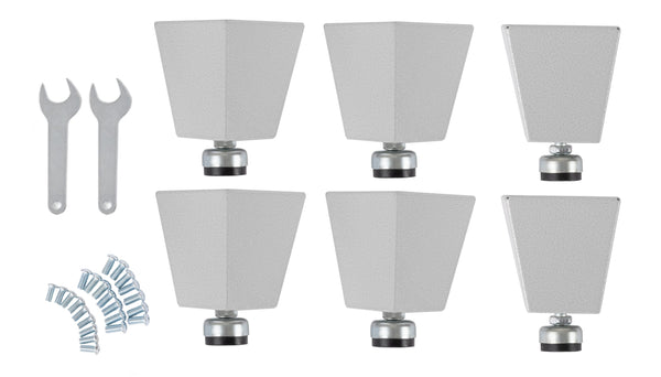 seville classics UltraHD® 6" H Steel Leveling Feet with Rubber Base UltraHD Parts