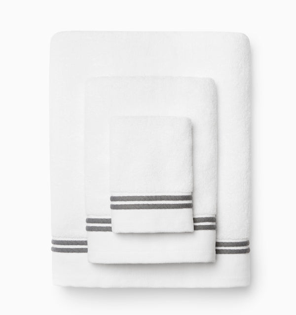 Sferra Aura Nuova White & Charcoal Bundle (Save 10%) BATH