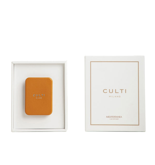 Sferra CULTI MILANO Car Diffuser Orange Leather - Mediterranea FRAGRANCES