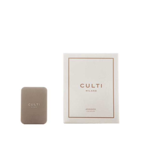 sferra CULTI MILANO Car Diffuser Taupe Leather - Aramara FRAGRANCES