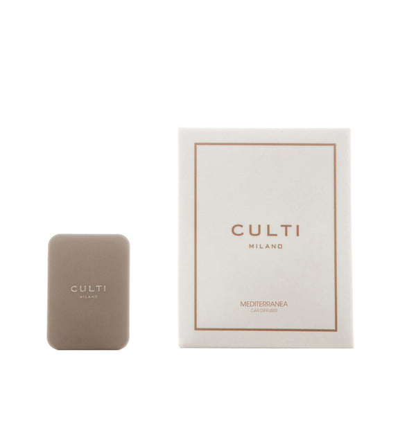 sferra CULTI MILANO Car Diffuser Taupe Leather - Mediterranea FRAGRANCES