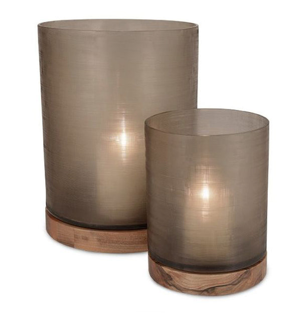 Sferra Guaxs Aran Lantern - Smoke Grey/Walnut GIFTS U0026 DÉCOR