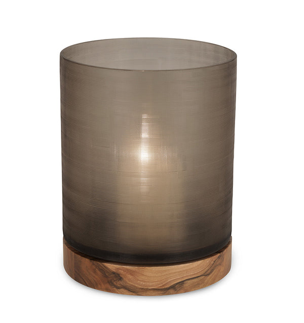 sferra Guaxs Aran Lantern - Smoke Grey/Walnut GIFTS u0026 DÉCOR