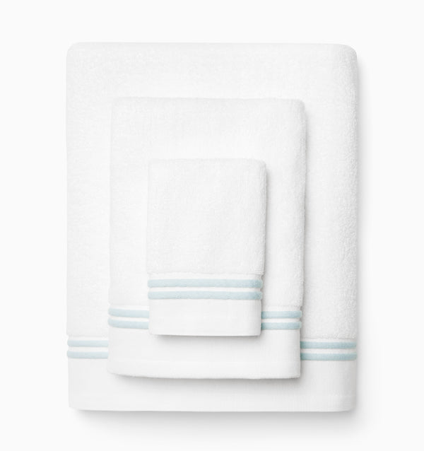 Sferra Aura Nuova White & Aqua Bundle (Save 10%) BATH