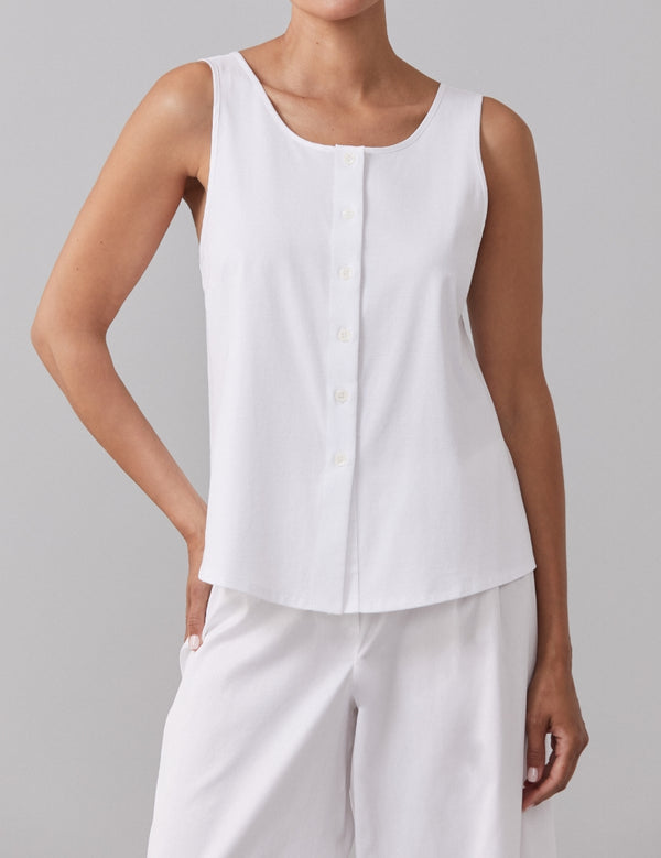 Sferra Caricia Buttoned Tank Top LOUNGEWEAR