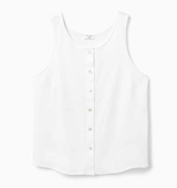 sferra Caricia Buttoned Tank Top LOUNGEWEAR