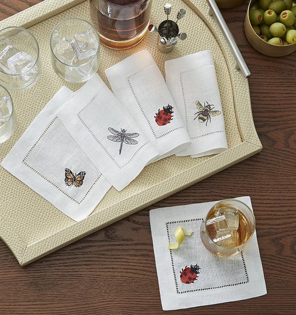Sferra Insetti Cocktail Napkins TABLE