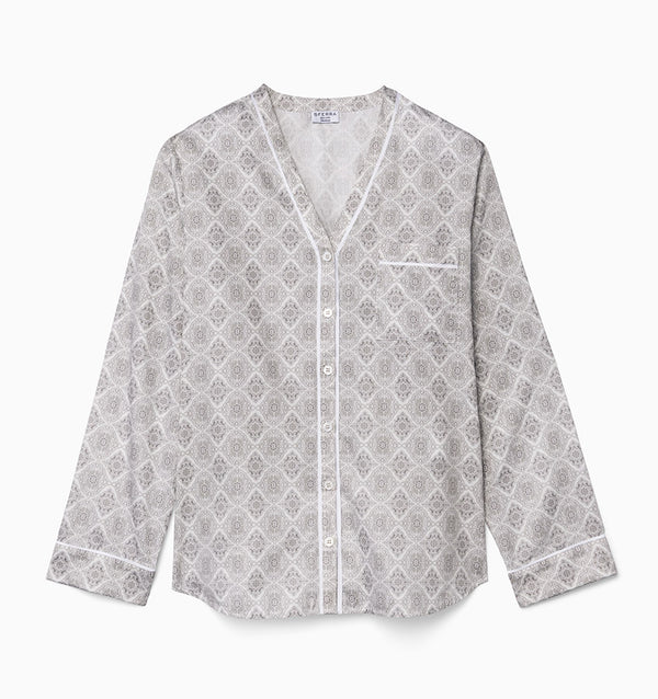 sferra Ravenna Long Sleeve Buttoned Top LOUNGEWEAR