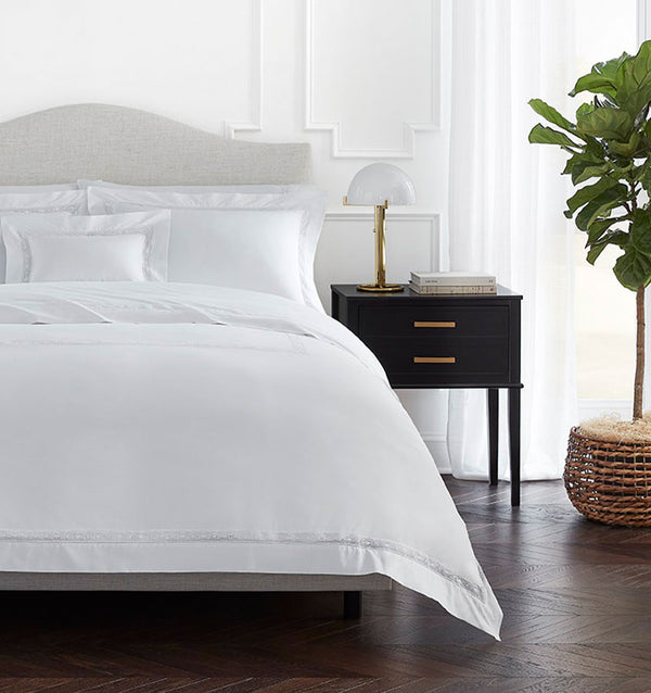 Sferra SFERRA Giza 45 Lace Flat Sheet BEDDING