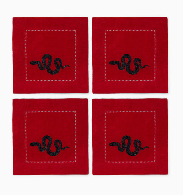 Sferra Snake Cocktail Napkins SALE