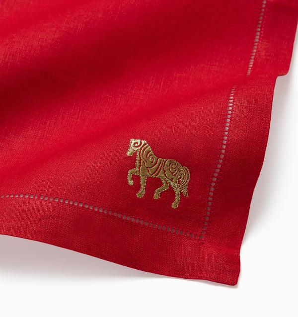 Sferra Year Of The Horse Dinner Napkins TABLE