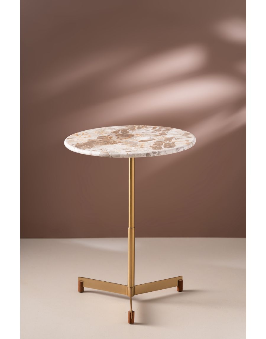 sg home AccentEdge Side Table - Natural Stone Top