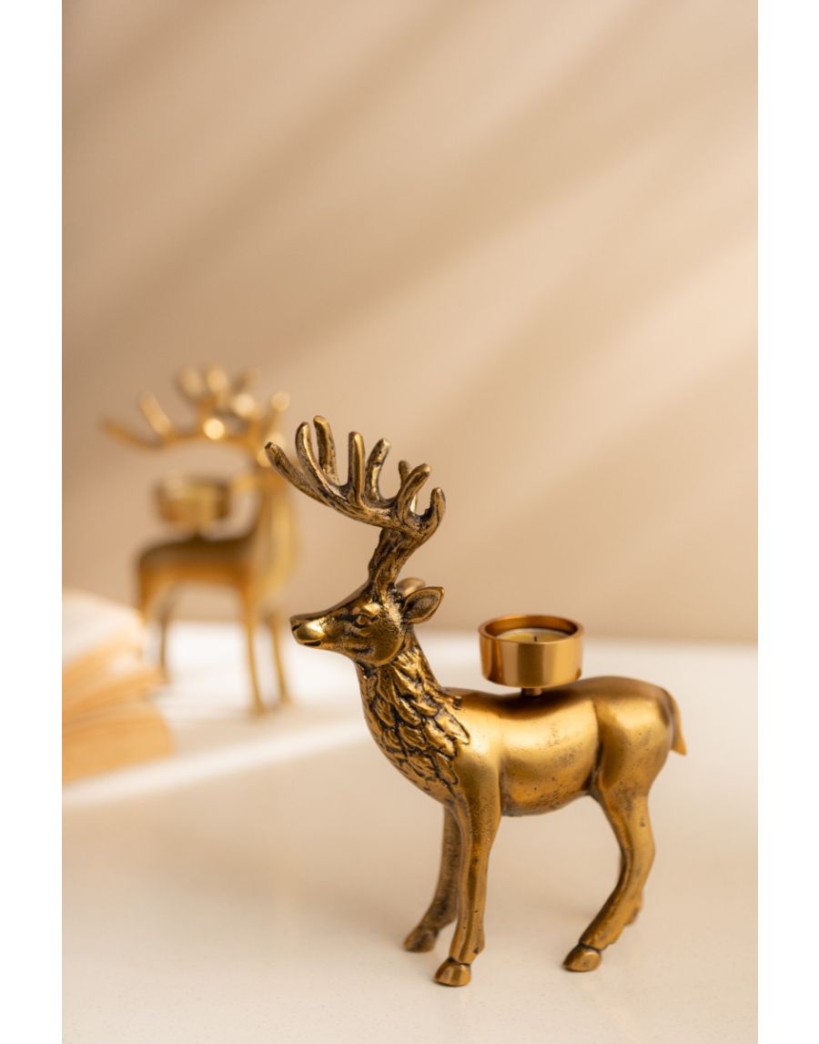 Sg Home Antique Deer Tea Light Holder