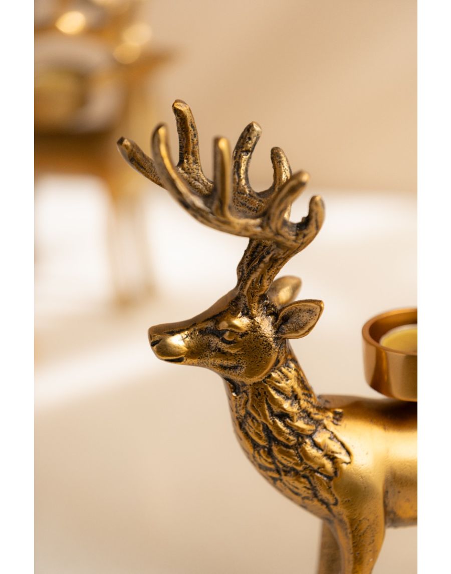 Sg Home Antique Deer Tea Light Holder