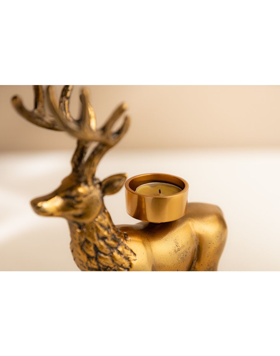 Sg Home Antique Deer Tea Light Holder