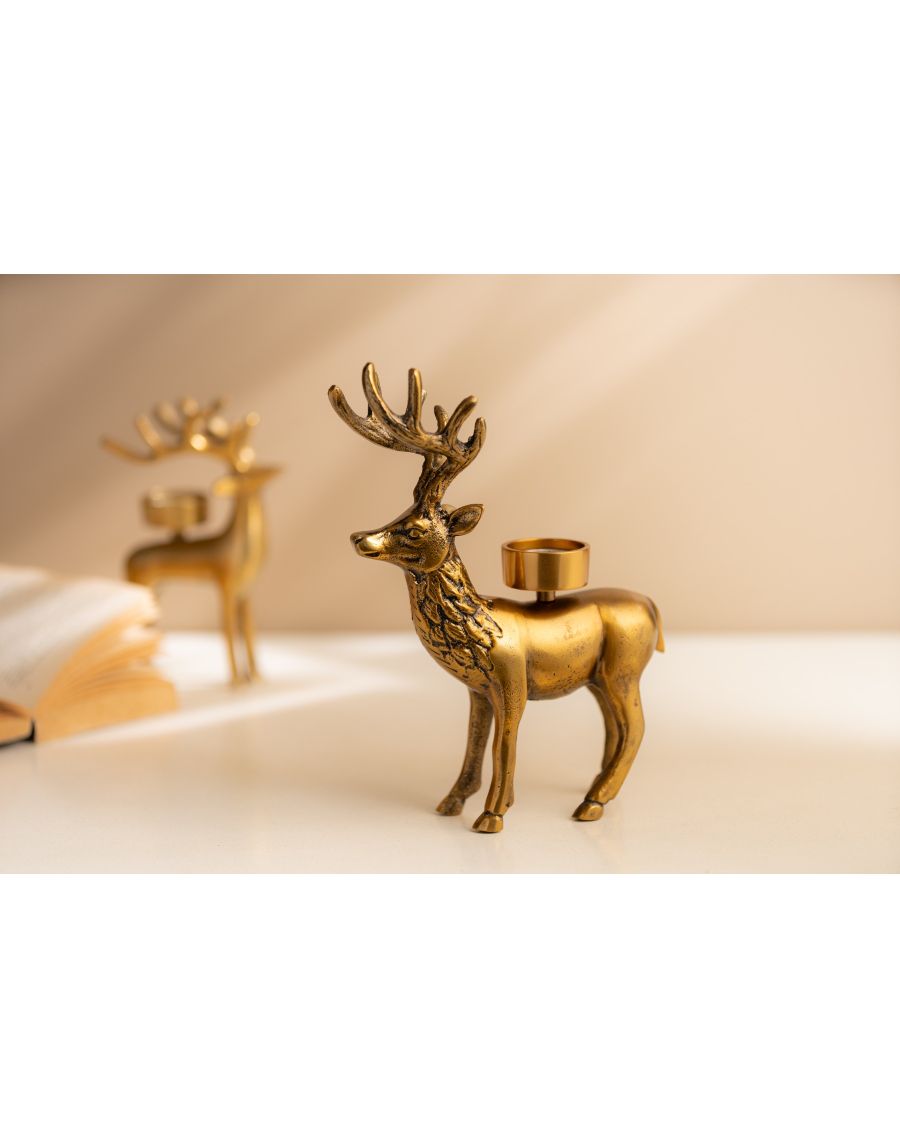 sg home Antique Deer Tea Light Holder