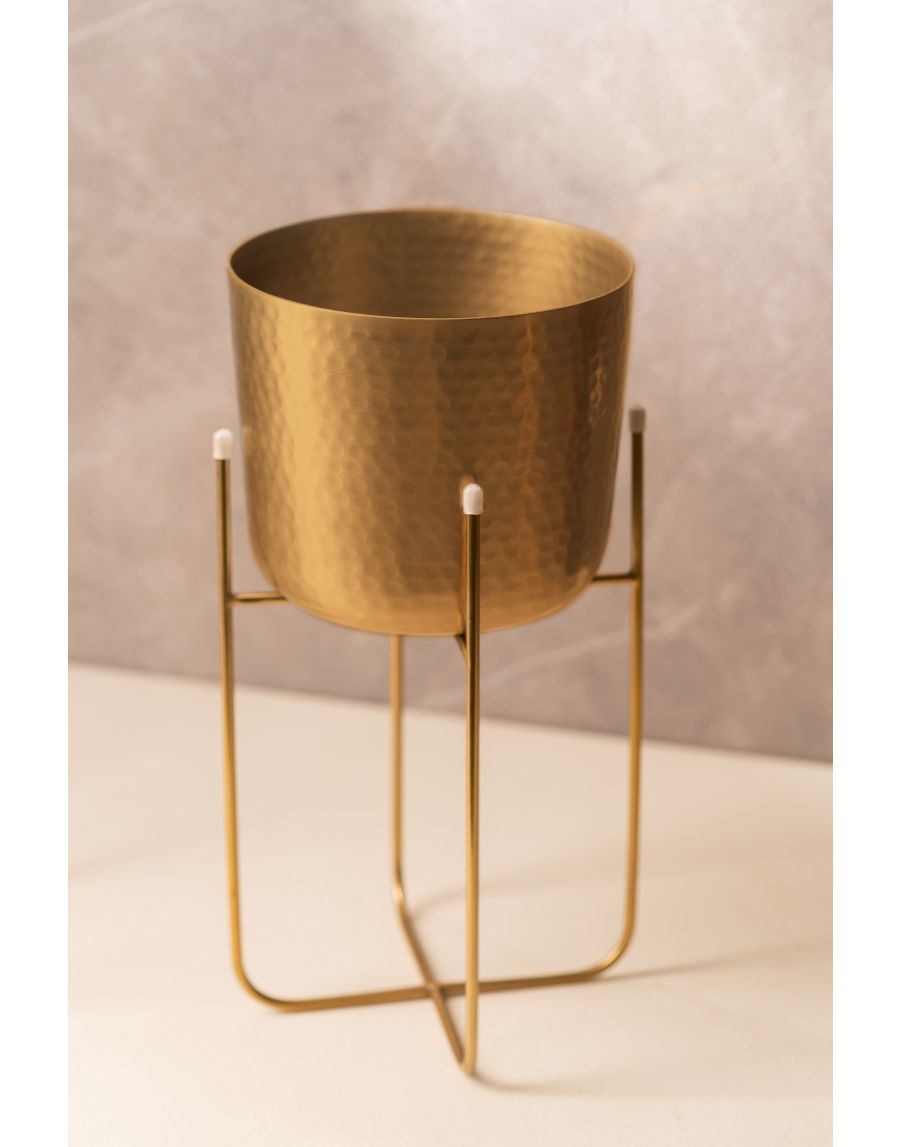 Sg Home Artisanal Planter Set With Stand (Set Of 2)