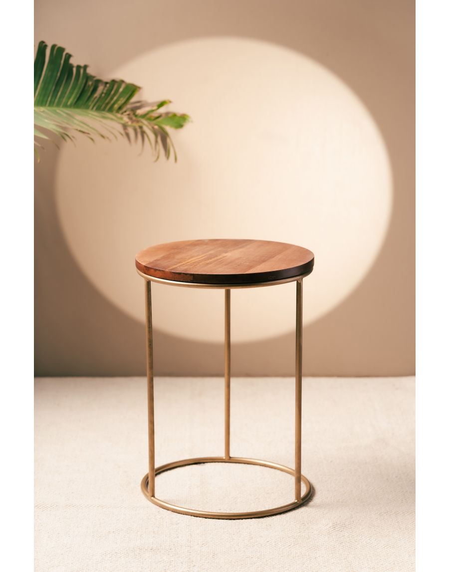 sg home Aurum Side Table - Wooden Top