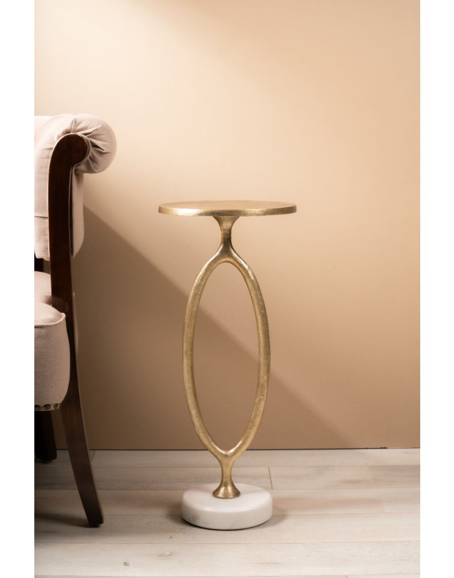 sg home Brass Metal Accent Table