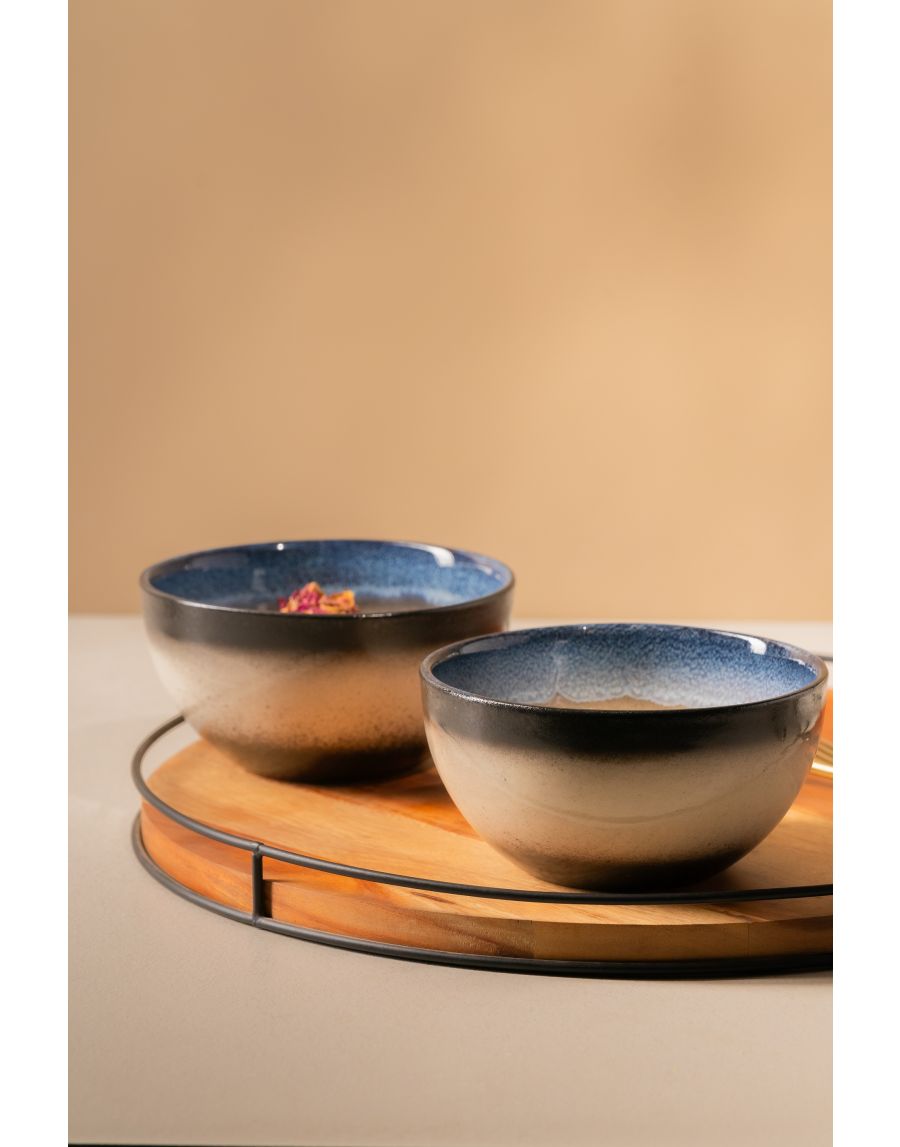 Sg Home Ceramic Cereal Bowl (Set Of 2)