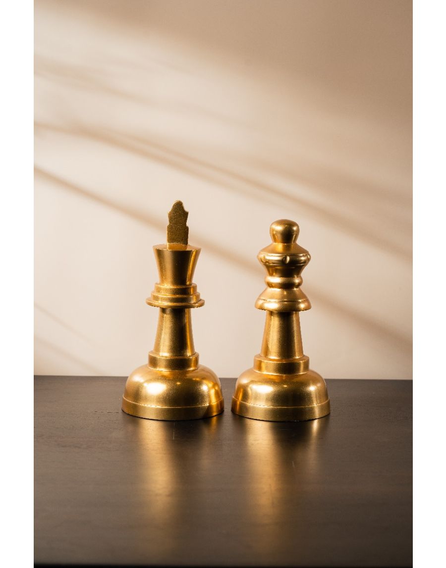 Sg Home Check Mate Queen Gold Accent