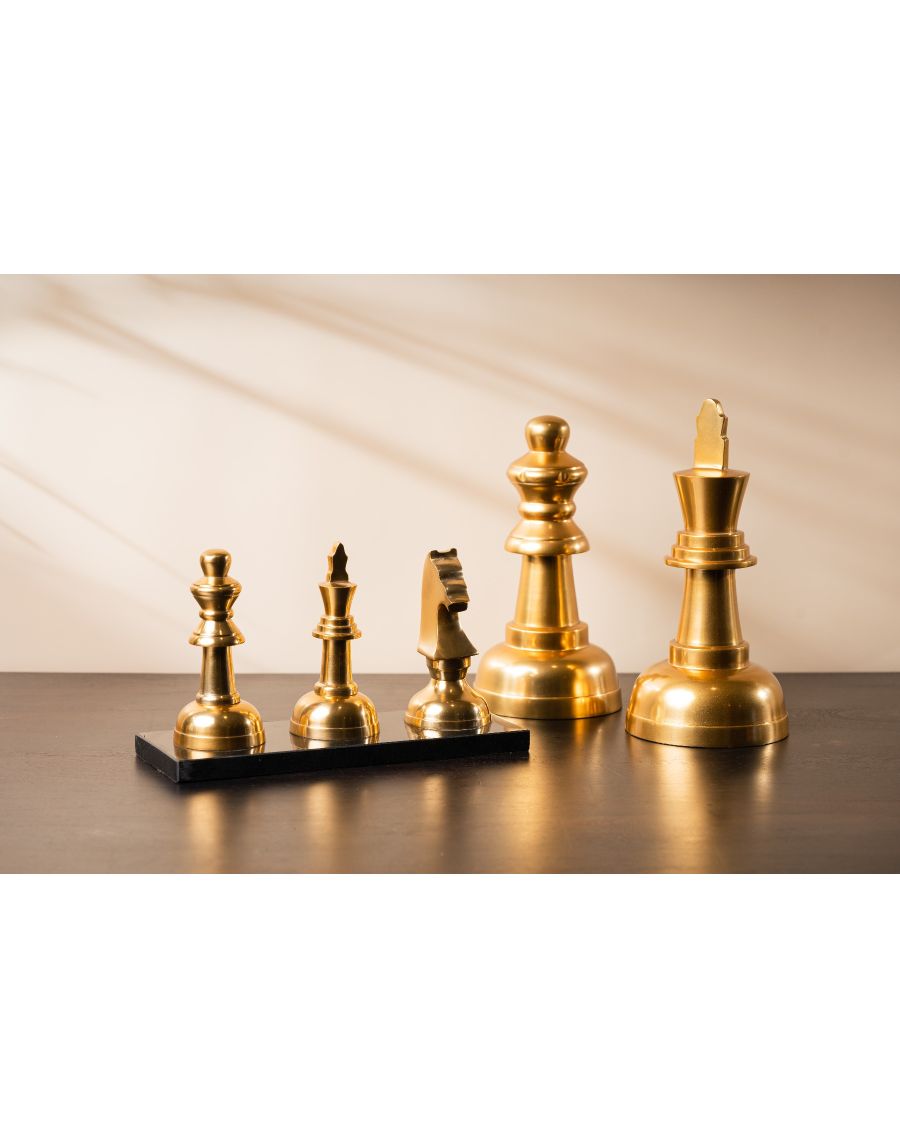 Sg Home Check Mate Queen Gold Accent