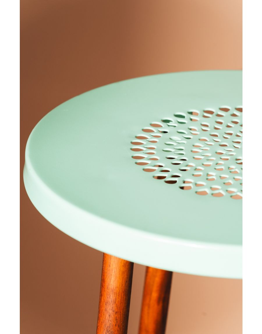 Sg Home Coffee Companion Stool Cum Side Table - Teal