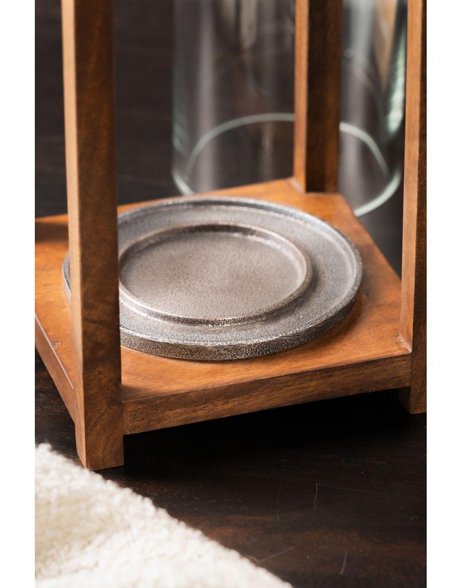 Sg Home Earthy Ambience Wooden Lantern