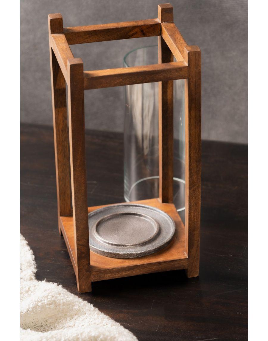 sg home Earthy Ambience Wooden Lantern