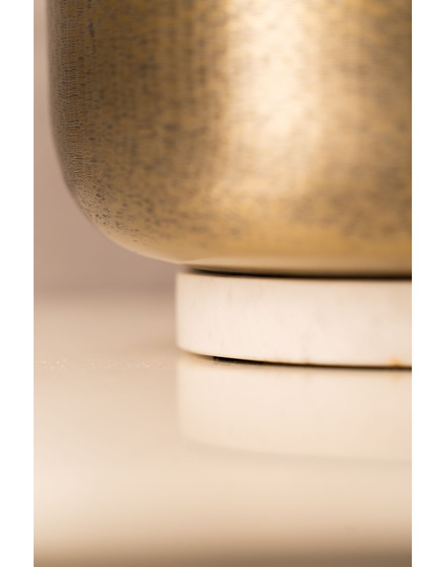 sg home Elegant Fusion Metal & Marble Bowl