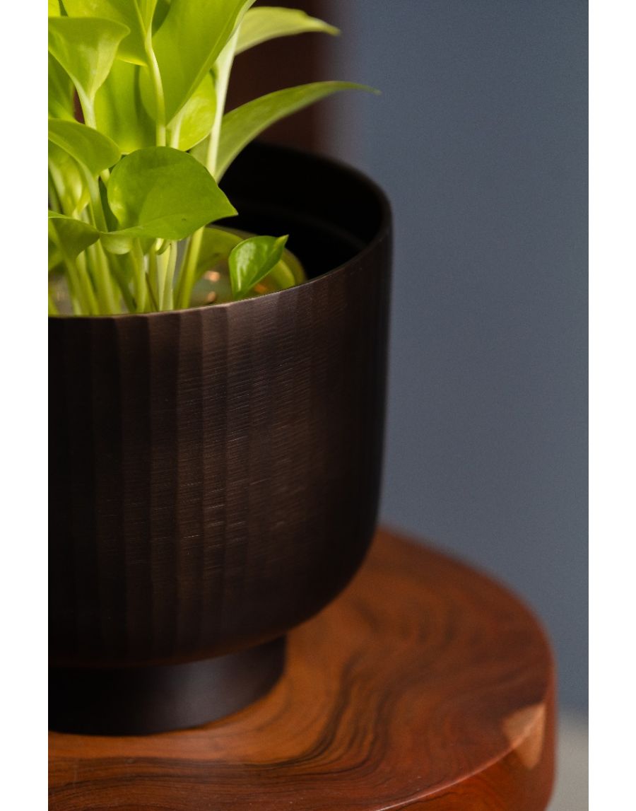Sg Home Fluted Chocolate Planter Medium