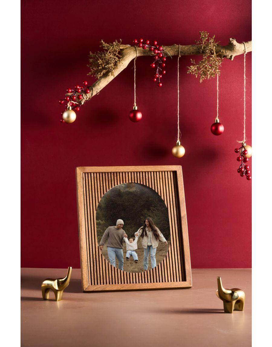 sg home Fluted Wood Oval Frame L 8" x 10"