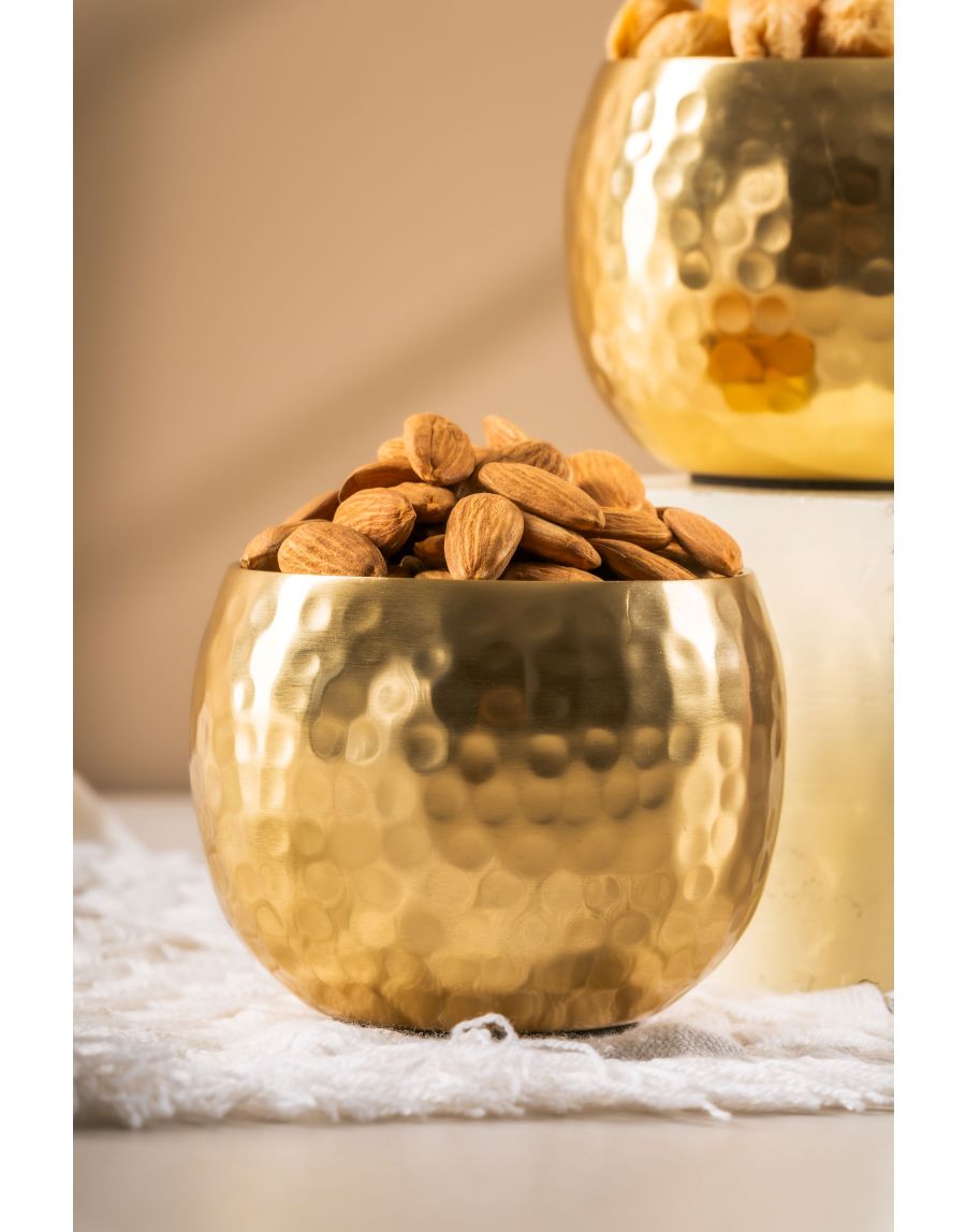 Sg Home Hammered Metal Nibble Bowl (set Of 2)