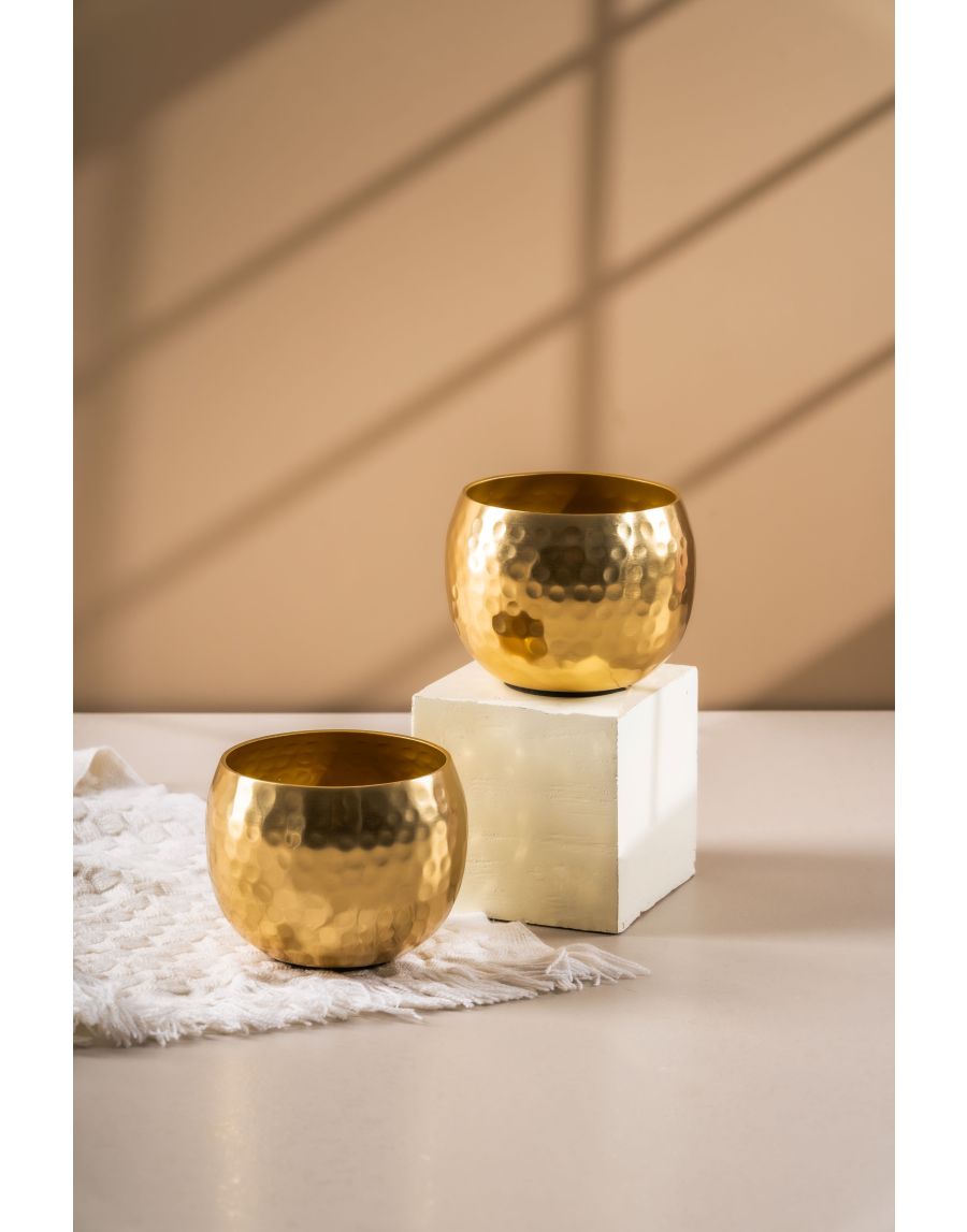 Sg Home Hammered Metal Nibble Bowl (set Of 2)