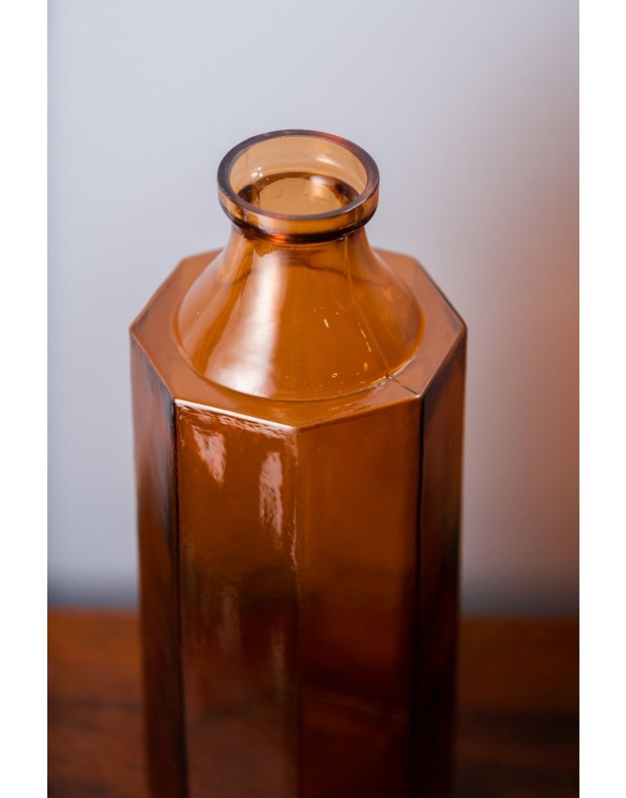 Sg Home Indo Amber Glass Vase