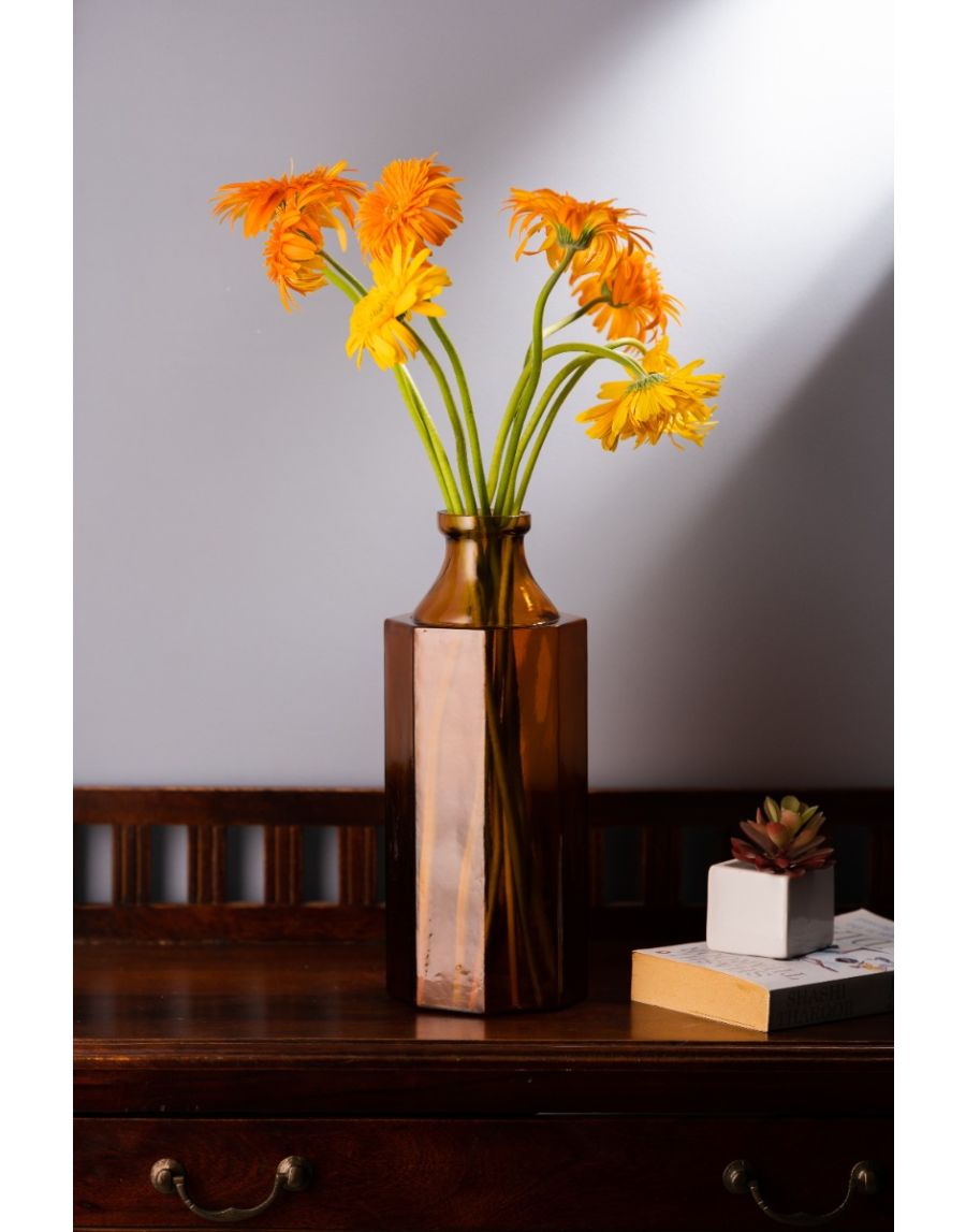 sg home Indo Amber Glass Vase