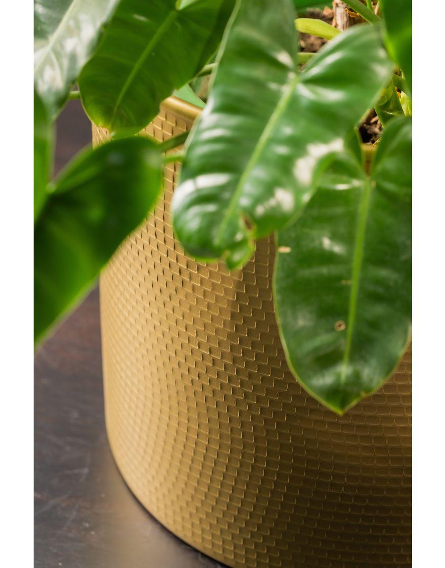 Sg Home Large Patterned Planter - Gold