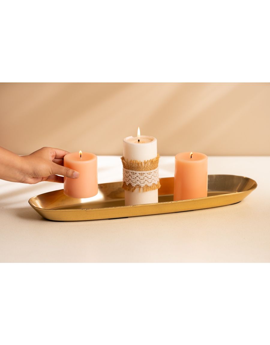 Sg Home Long Metal Platter