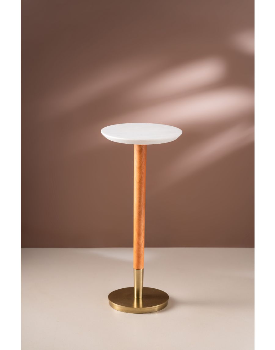 sg home Lumin White Drink Table