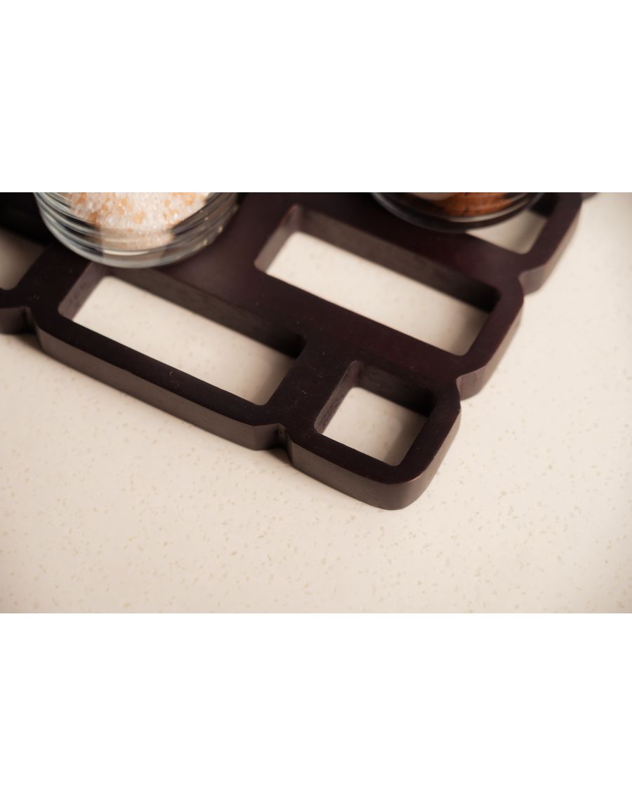 Sg Home Maze Wooden Trivet (Set Of 02)