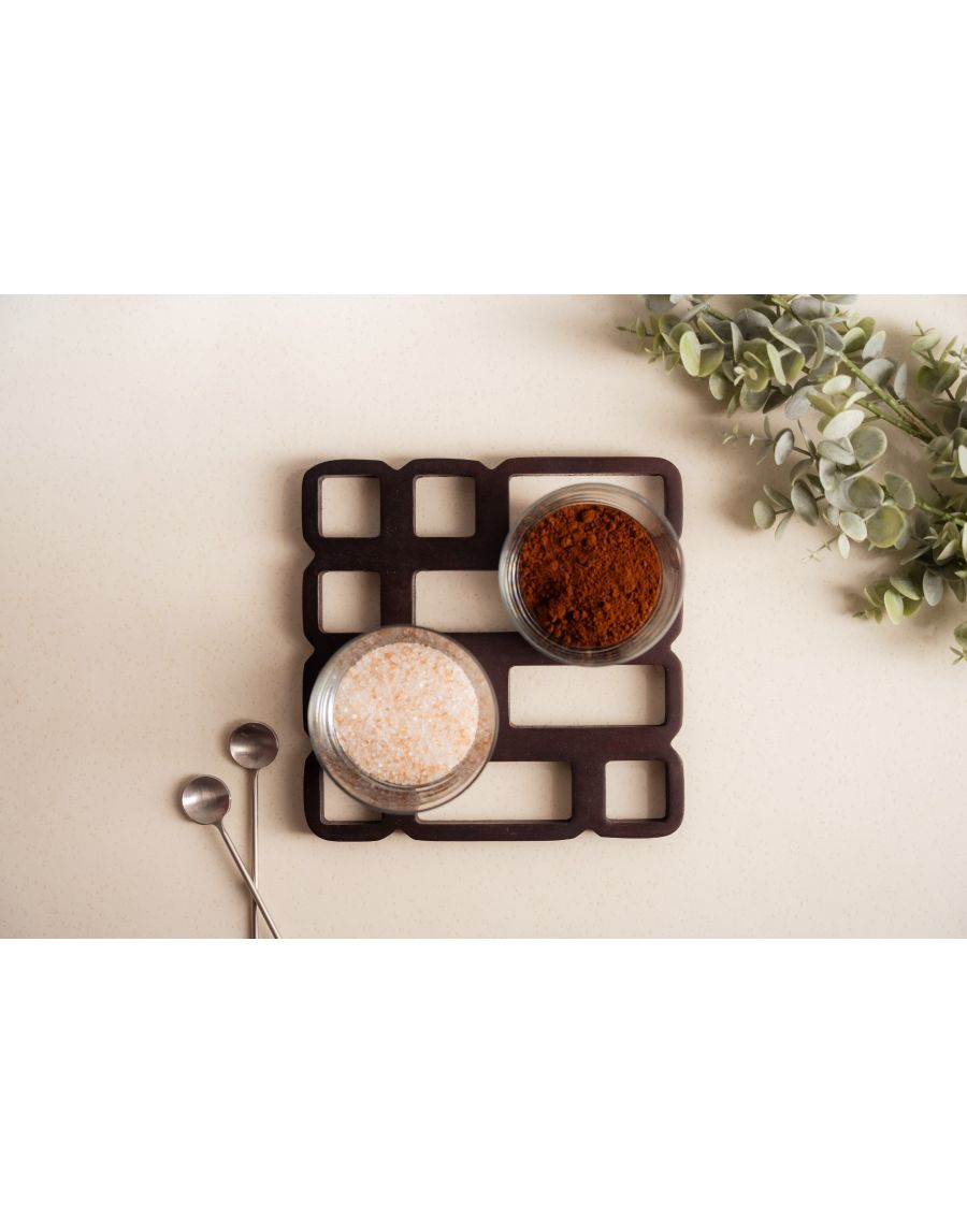 Sg Home Maze Wooden Trivet (Set Of 02)