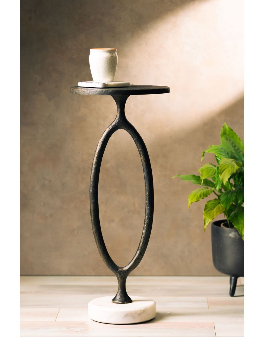 sg home Metal Accent Table Black